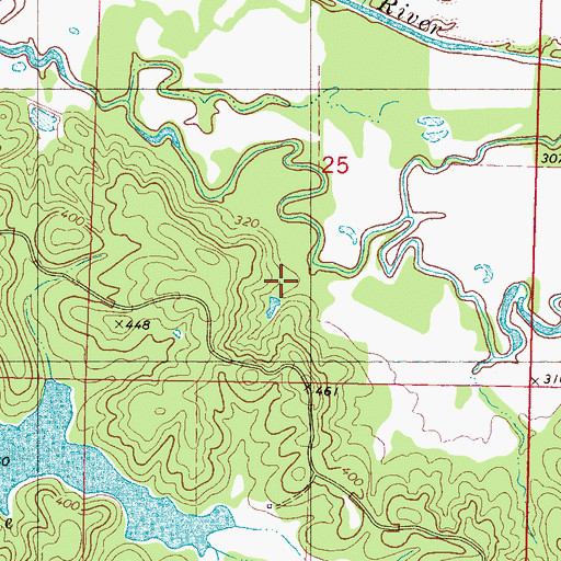 Topographic Map of Murray Creek Y-13a-1 Dam, MS