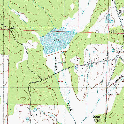 Topographic Map of Yocona Watershed Y-14-7 Dam, MS