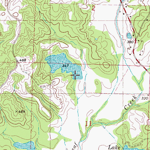 Topographic Map of Linder Pond Dam, MS