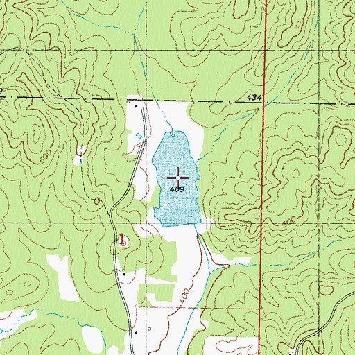 Topographic Map of Yocona Watershed Y-14-6 Dam, MS