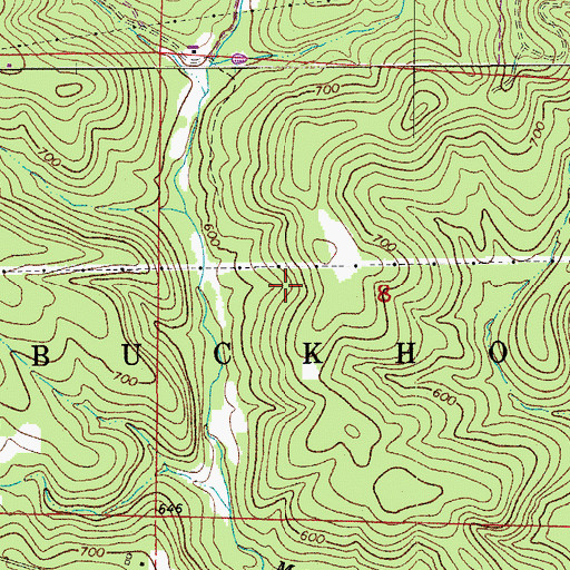 Topographic Map of Township of Buckhorn, AR
