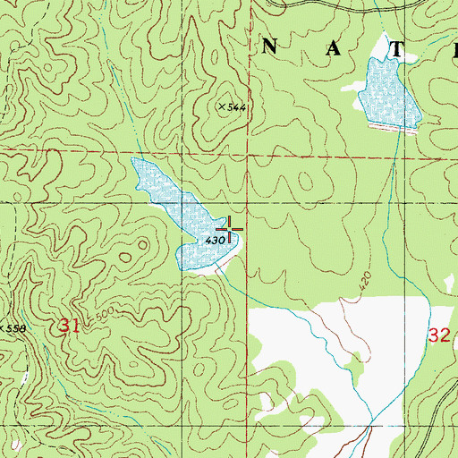 Topographic Map of Y-14-4 Dam, MS