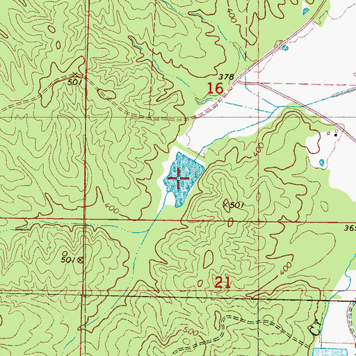 Topographic Map of LT-14a-4 Reservoir, MS