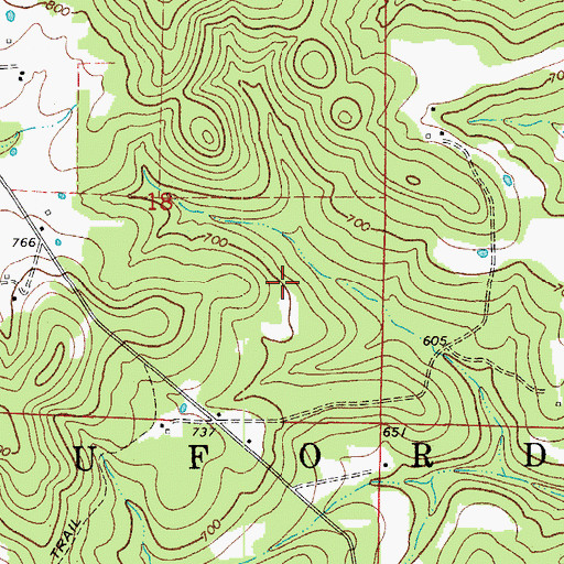 Topographic Map of Township of Buford, AR