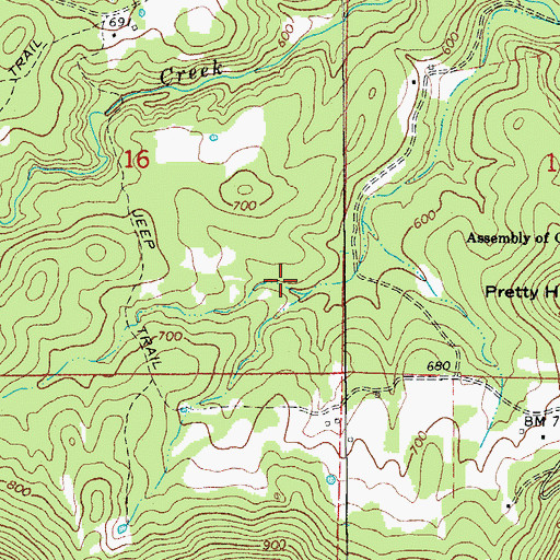 Topographic Map of Township of Greenwood, AR