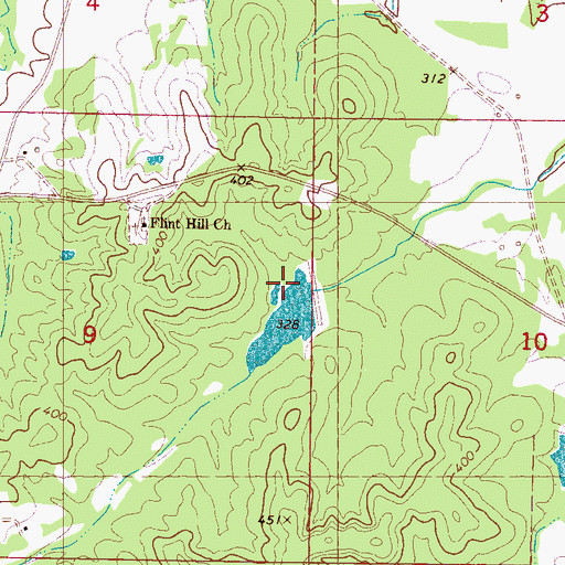 Topographic Map of Cypress Watershed LT-14a-11 Dam, MS