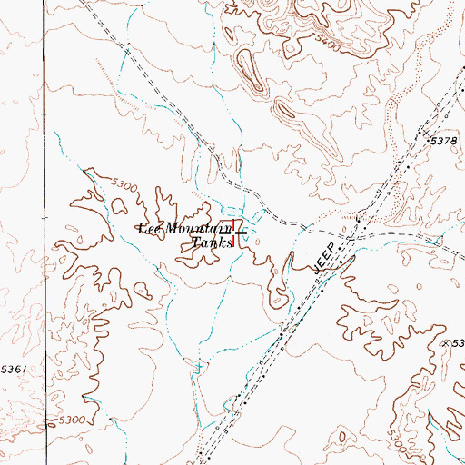 Topographic Map of Lee Mountain Tanks, AZ