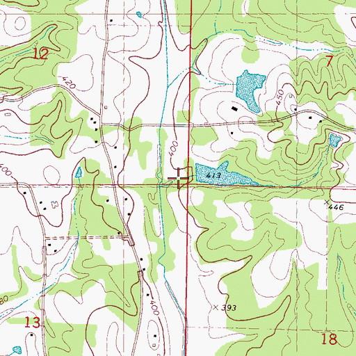 Topographic Map of Jack Dowdy Pond Dam, MS