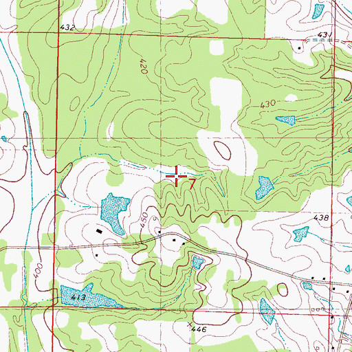 Topographic Map of Wicker Lake Dam, MS