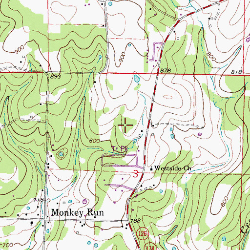 Topographic Map of Township of Independence, AR