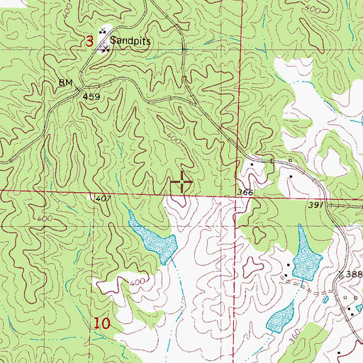 Topographic Map of Morgan Lake Dam, MS