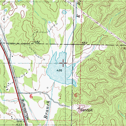 Topographic Map of Locks Watershed LT-9a-1 Dam, MS