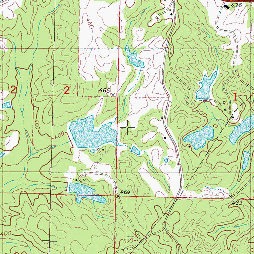 Topographic Map of Bond Lake Dam, MS