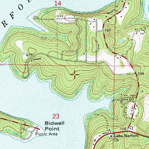 Topographic Map of Township of Mill, AR