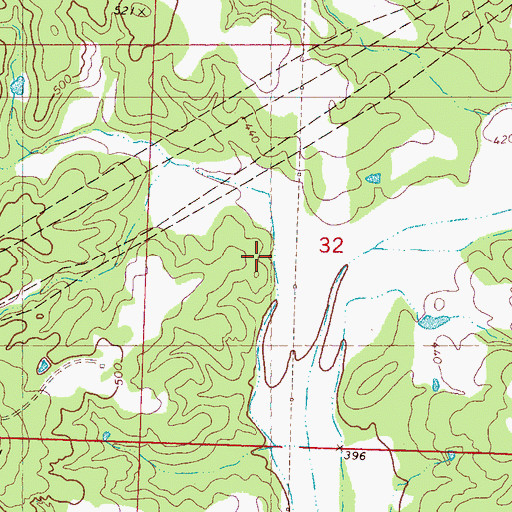 Topographic Map of Mississippi No Name 199 Dam, MS