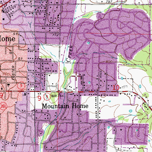 Topographic Map of Township of Mountain Home, AR