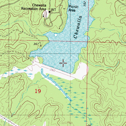 Topographic Map of Tippah River Watershed LT-7-1 Dam, MS