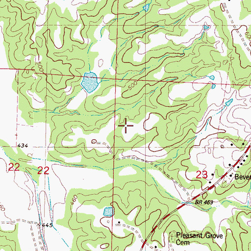 Topographic Map of Dean Lake Dam, MS