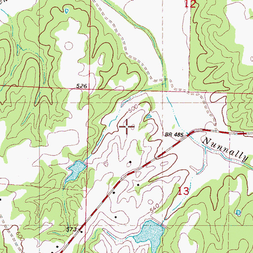 Topographic Map of Mississippi No Name 186 Dam, MS