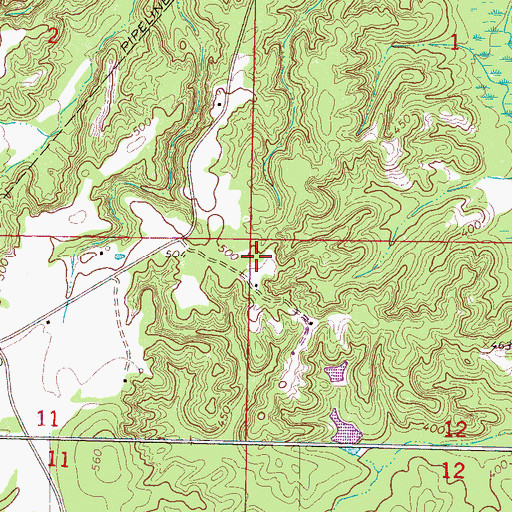 Topographic Map of LT 7-4 Reservoir, MS