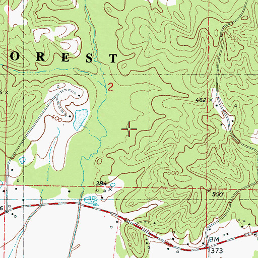 Topographic Map of May Lake Dam, MS