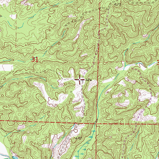 Topographic Map of Chewalla Lake, MS
