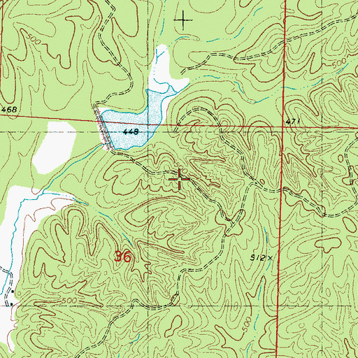 Topographic Map of Little Tippah River LT-7-17 Dam, MS