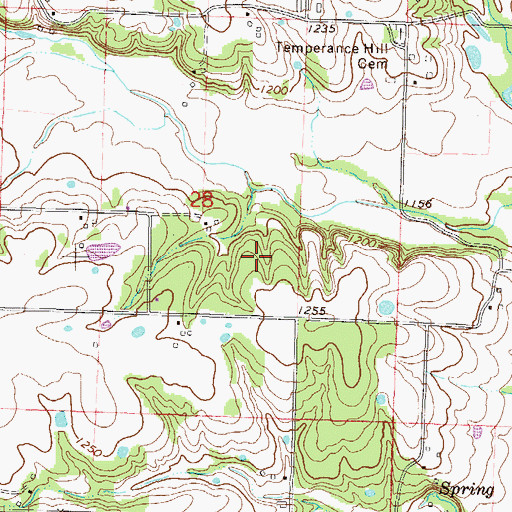 Topographic Map of Township of Anderson (historical), AR
