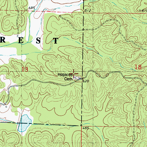 Topographic Map of Upper Tippah Watershed LT-6-4 Dam, MS