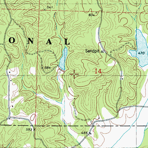 Topographic Map of Upper Tippah Watershed LT-6-2 Dam, MS