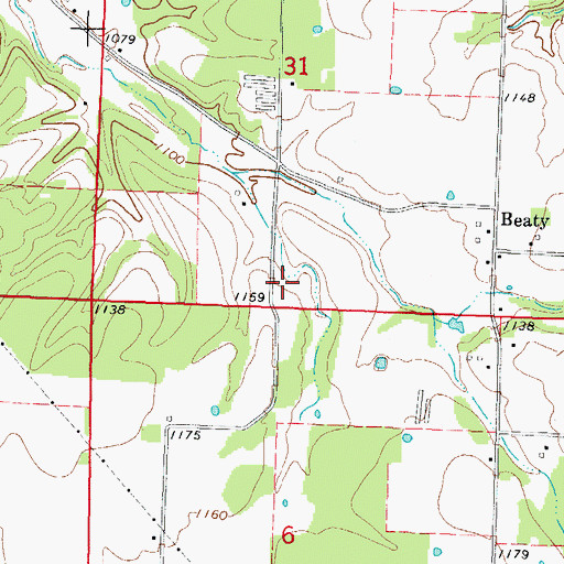 Topographic Map of Township of Apple Glenn (historical), AR