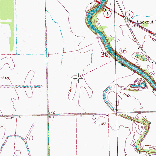 Topographic Map of Bolivar County, MS