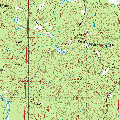 Topographic Map of Carroll County, MS