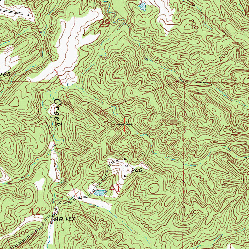 Topographic Map of Claiborne County, MS
