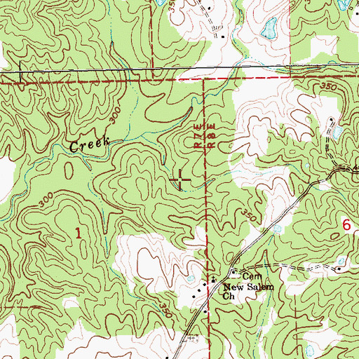 Topographic Map of Copiah County, MS