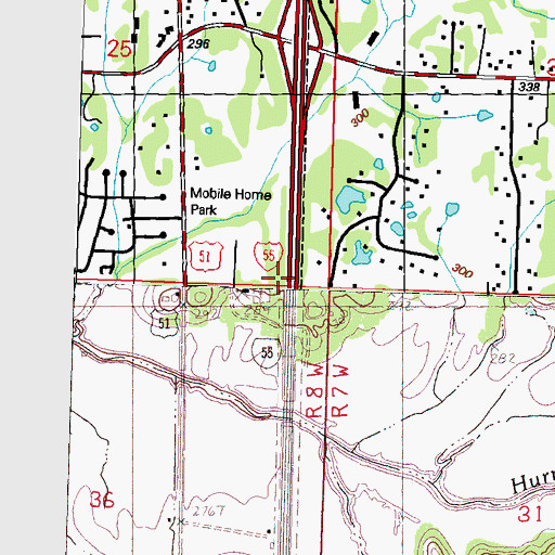 Topographic Map of DeSoto County, MS