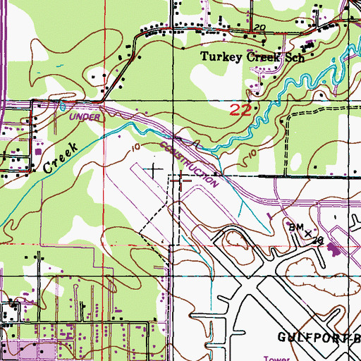Topographic Map of Harrison County, MS