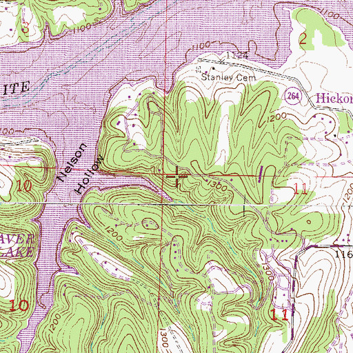 Topographic Map of Township of Big Spring (historical), AR