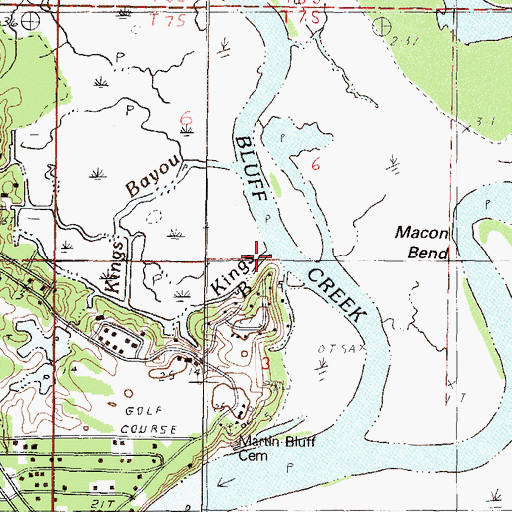 Topographic Map of Jackson County, MS