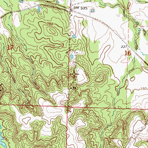 Topographic Map of Jefferson Davis County, MS