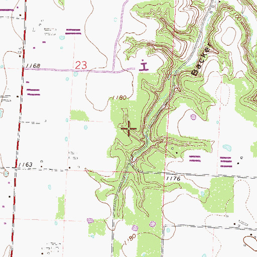 Topographic Map of Township of Cherokee (historical), AR