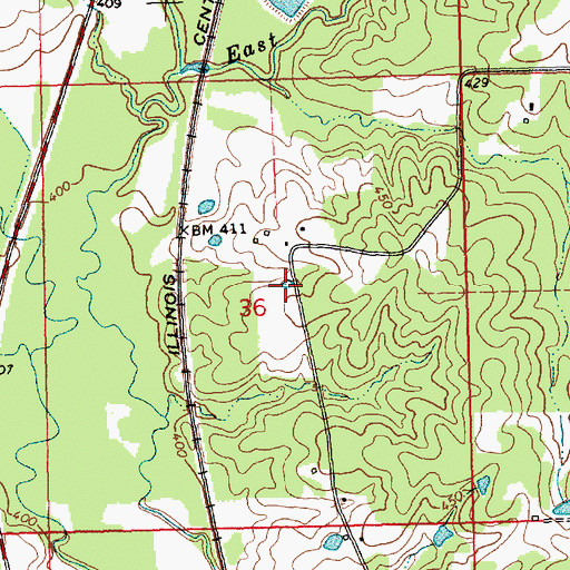 Topographic Map of Lincoln County, MS