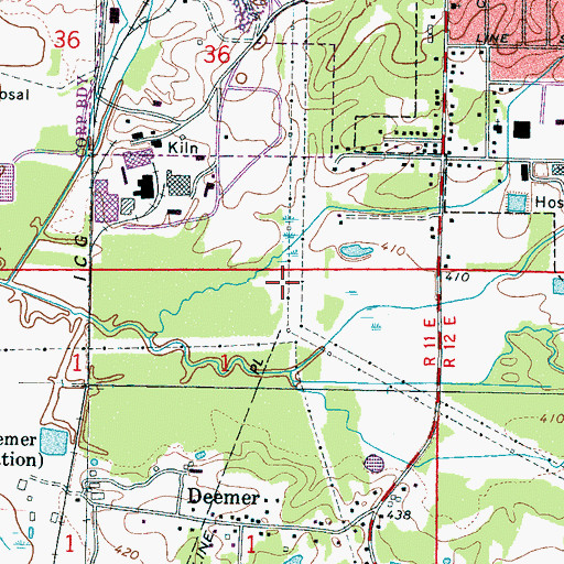 Topographic Map of Neshoba County, MS