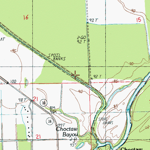 Topographic Map of Sharkey County, MS