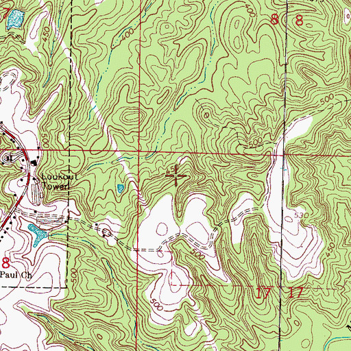Topographic Map of Smith County, MS