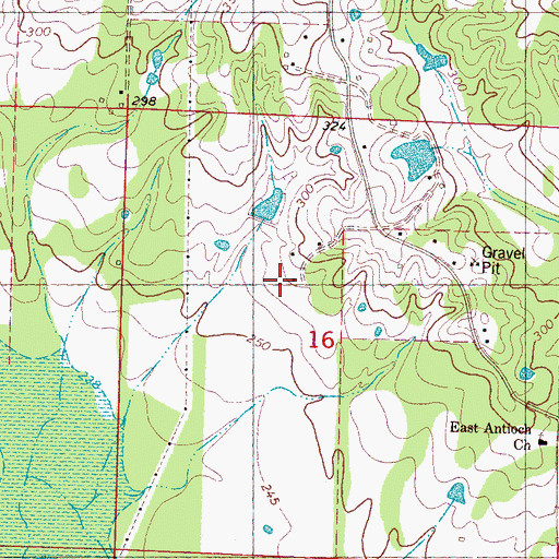 Topographic Map of Tate County, MS