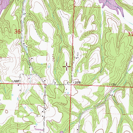 Topographic Map of Township of Dickson (historical), AR