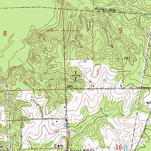 Topographic Map of Walthall County, MS