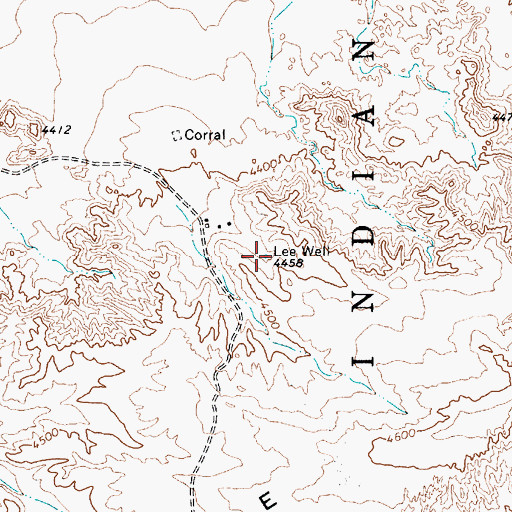 Topographic Map of Lee Well, AZ