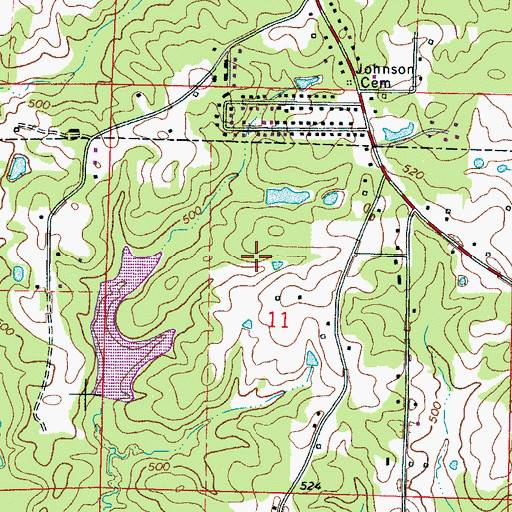 Topographic Map of Winston County, MS